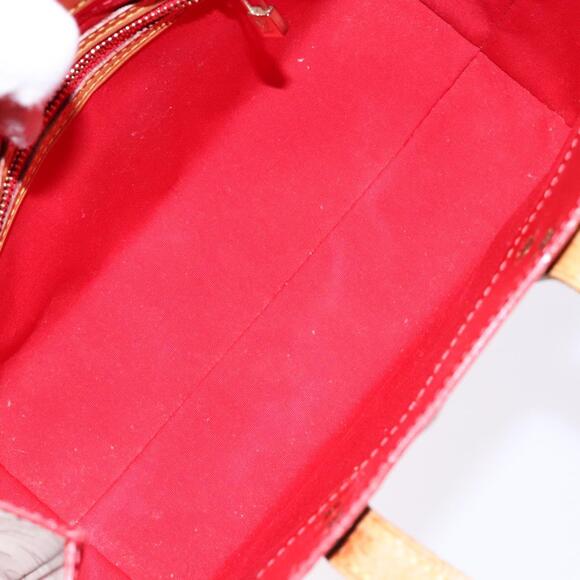 LOUIS VUITTON Monogram Vernis Reade PM Hand Bag Red Rouge M91088 - Picture 11 of 16